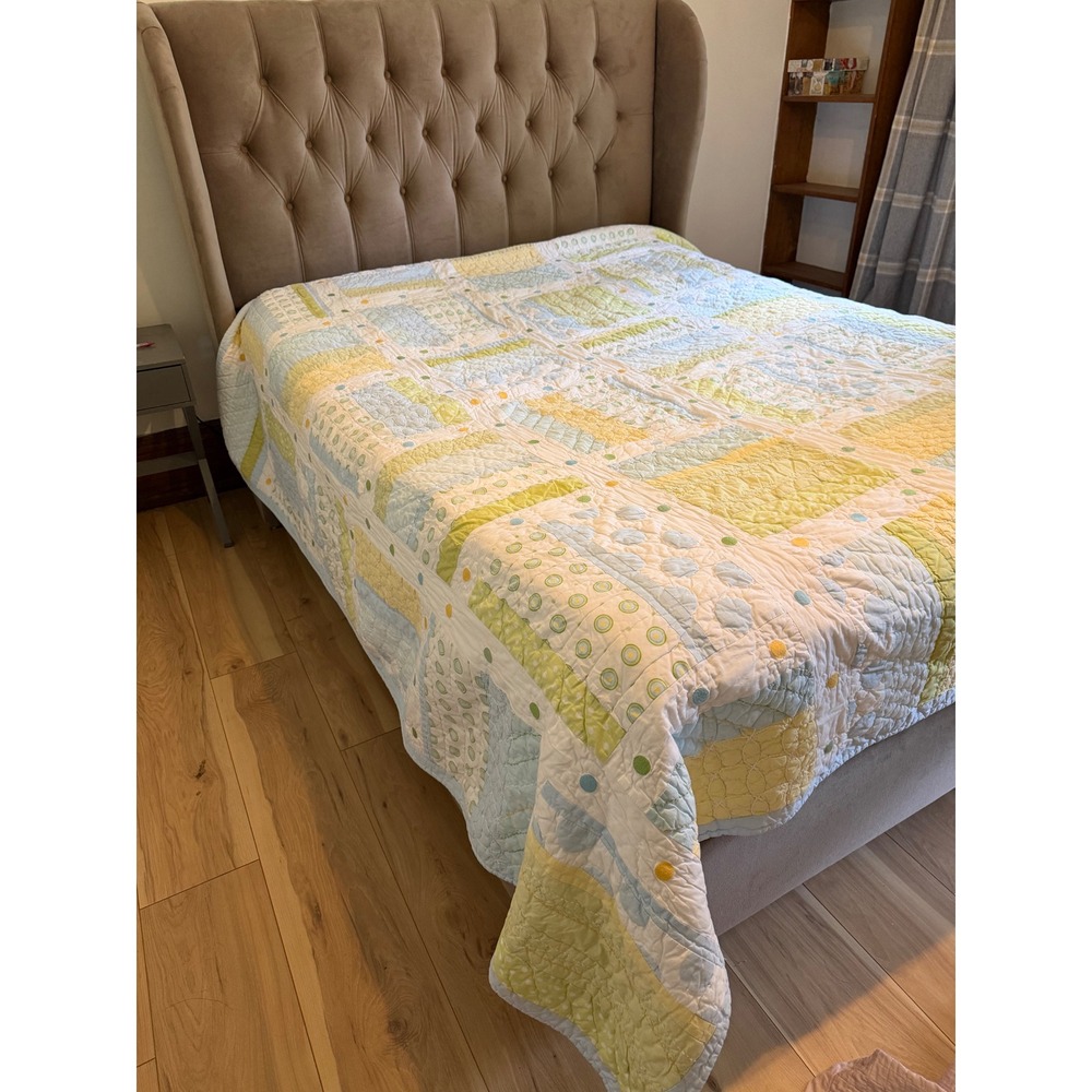 Pottery Barn Kids Patchwork Quilted Bedspread Cotton Quilt country cottage queen
